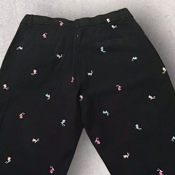 Briggs New York Shorts Size 6P Black W/ Flowers - Picture 3 of 4